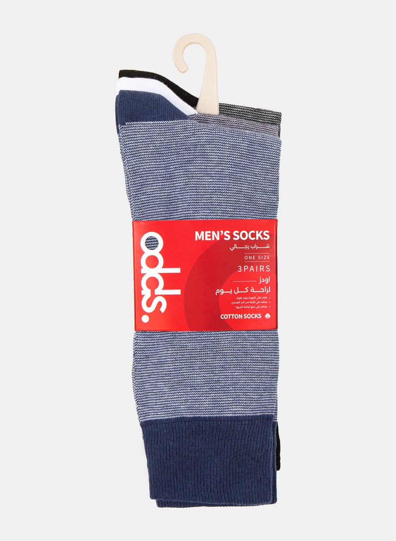 Odds Men's  Pack of 3 Classic Patterned Socks - Image 5